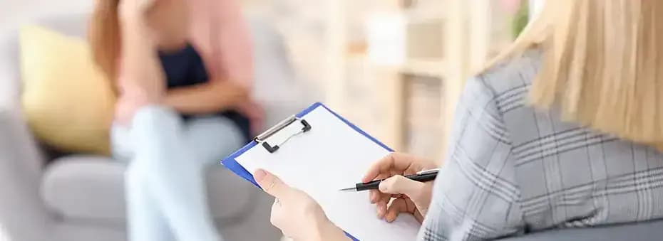 Female psychologist working