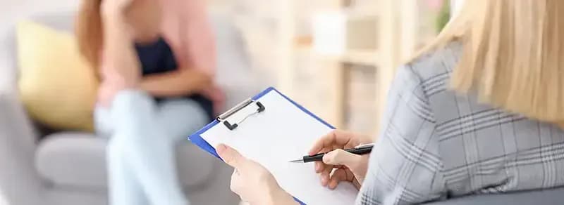 Female psychologist working